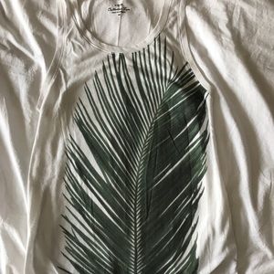JCrew palm print tank